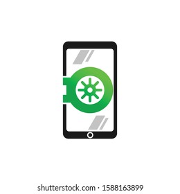 mobile phone with security icon
