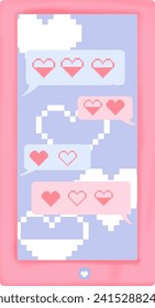 Mobile phone sends heart-shaped chat reply for Valentine's Day