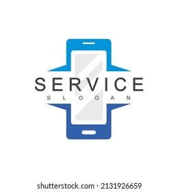 Mobile Phone Service Logo Design Template