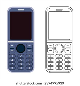 mobile phone set vector art eps