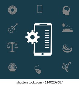 Mobile Phone Settings vector icon