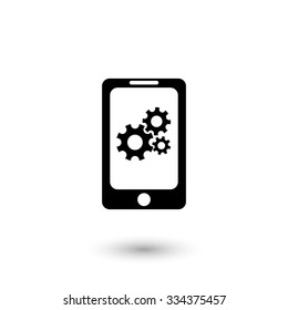 Mobile phone settings  - vector icon