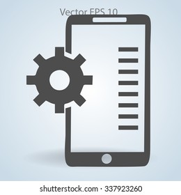 Mobile Phone Settings vector icon