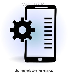 Mobile Phone Settings vector icon