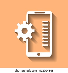 Mobile Phone Settings vector icon