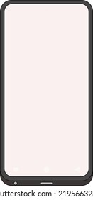 mobile phone shape icon vector for any use