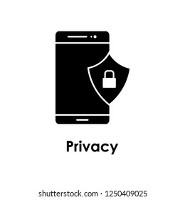 mobile phone, shield, lock, privacy icon. Element of business icon for mobile concept and web apps. Detailed mobile phone, shield, lock, privacy icon can be used for web and mobile
