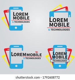 Diseño vectorial de la tienda de teléfonos móviles