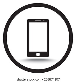 Mobile phone sign icon, vector illustration. Flat design style