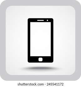 Mobile phone sign icon, vector illustration. Flat design style