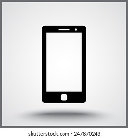 Mobile phone sign icon, vector illustration. Flat design style