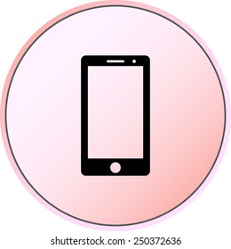 Mobile phone sign icon, vector illustration. Flat design style