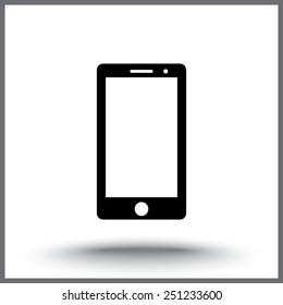 Mobile phone sign icon, vector illustration. Flat design style