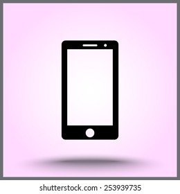 Mobile phone sign icon, vector illustration. Flat design style