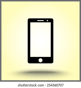 Mobile phone sign icon, vector illustration. Flat design style