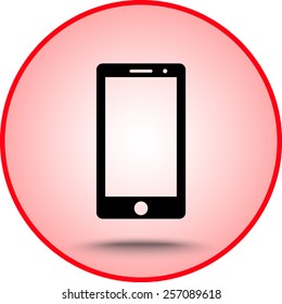Mobile phone sign icon, vector illustration. Flat design style