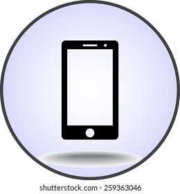 Mobile phone sign icon, vector illustration. Flat design style