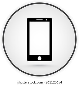 Mobile phone sign icon, vector illustration. Flat design style