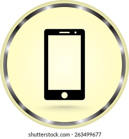 Mobile phone sign icon, vector illustration. Flat design style