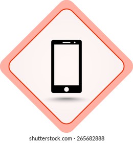 Mobile phone sign icon, vector illustration. Flat design style