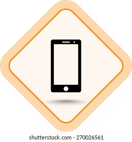 Mobile phone sign icon, vector illustration. Flat design style