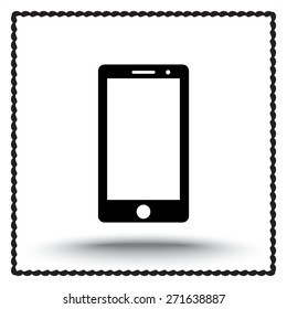 Mobile phone sign icon, vector illustration. Flat design style