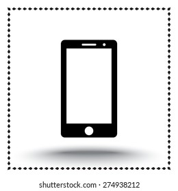 Mobile phone sign icon, vector illustration. Flat design style