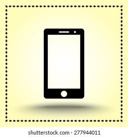 Mobile phone sign icon, vector illustration. Flat design style