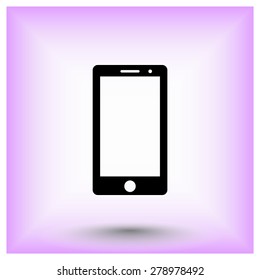 Mobile phone sign icon, vector illustration. Flat design style