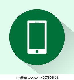 Mobile phone sign icon, vector illustration. Flat design style
