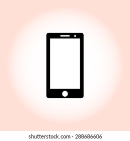 Mobile phone sign icon, vector illustration. Flat design style