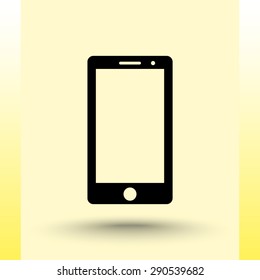 Mobile phone sign icon, vector illustration. Flat design style