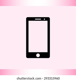 Mobile phone sign icon, vector illustration. Flat design style