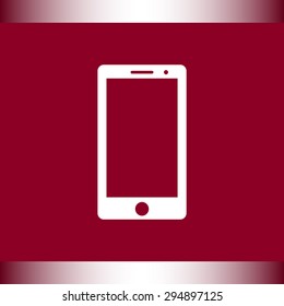Mobile phone sign icon, vector illustration. Flat design style