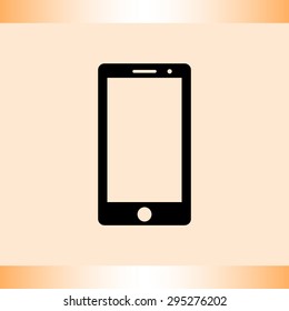 Mobile phone sign icon, vector illustration. Flat design style