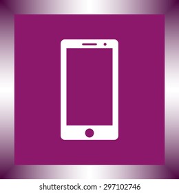 Mobile phone sign icon, vector illustration. Flat design style