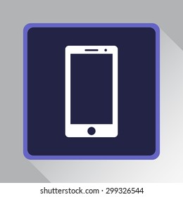 Mobile phone sign icon, vector illustration. Flat design style
