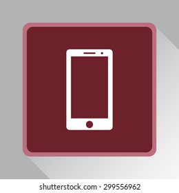 Mobile phone sign icon, vector illustration. Flat design style