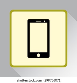 Mobile phone sign icon, vector illustration. Flat design style