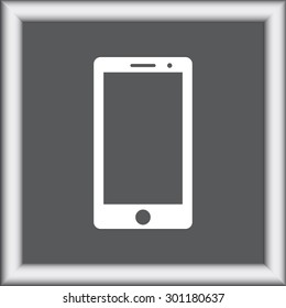 Mobile phone sign icon, vector illustration. Flat design style