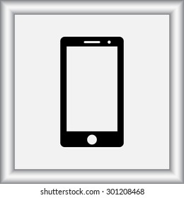 Mobile phone sign icon, vector illustration. Flat design style