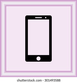 Mobile phone sign icon, vector illustration. Flat design style
