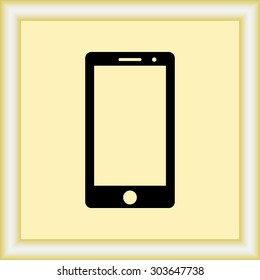 Mobile phone sign icon, vector illustration. Flat design style