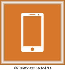 Mobile phone sign icon, vector illustration. Flat design style