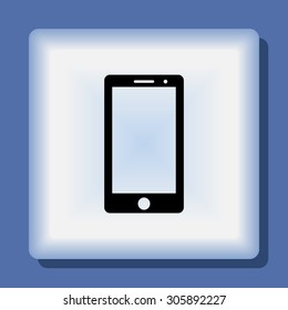 Mobile phone sign icon, vector illustration. Flat design style