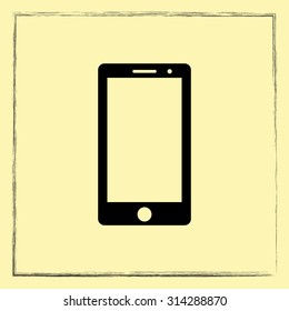 Mobile phone sign icon, vector illustration. Flat design style