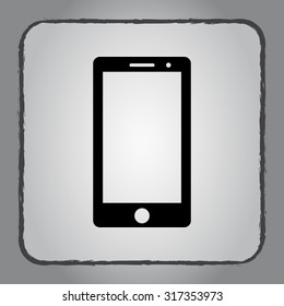 Mobile phone sign icon, vector illustration. Flat design style