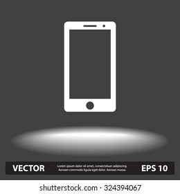 Mobile phone sign icon, vector illustration. Flat design style