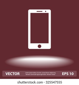 Mobile phone sign icon, vector illustration. Flat design style