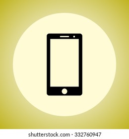 Mobile phone sign icon, vector illustration. Flat design style
